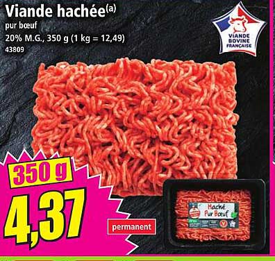 Viande hachée(a) pur boeuf