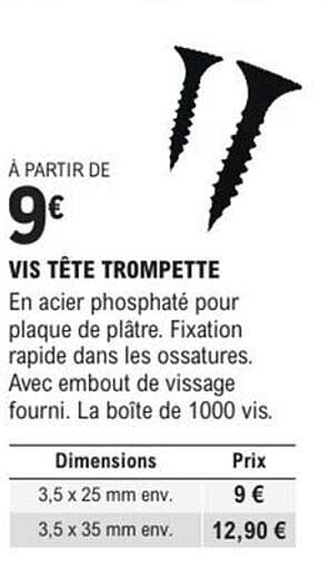 VIS TÊTE TROMPETTE