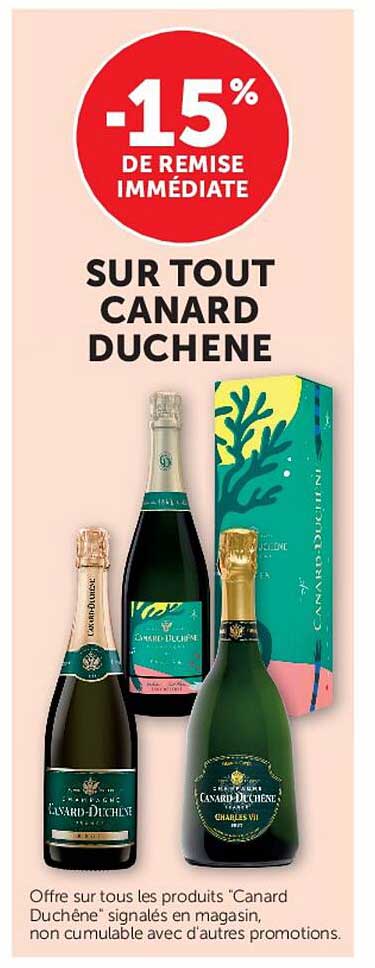 -15% DE REMISE IMMÉDIATE SUR TOUT CANARD DUCHENE