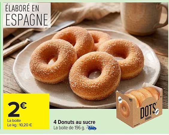 4 Donuts au sucre