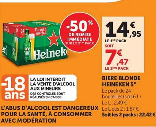 -50% DE REMISE IMMÉDIATE SUR LE 2ÈME PACK