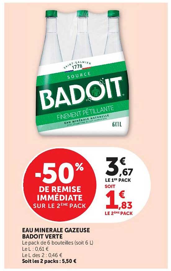 -50% DE REMISE IMMÉDIATE SUR LE 2ÈME PACK