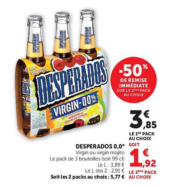 -50% DE REMISE IMMÉDIATE SUR LE 2ÈME PACK AU CHOIX