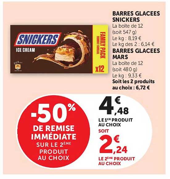 -50% DE REMISE IMMÉDIATE SUR LE 2ÈME PRODUIT AU CHOIX
