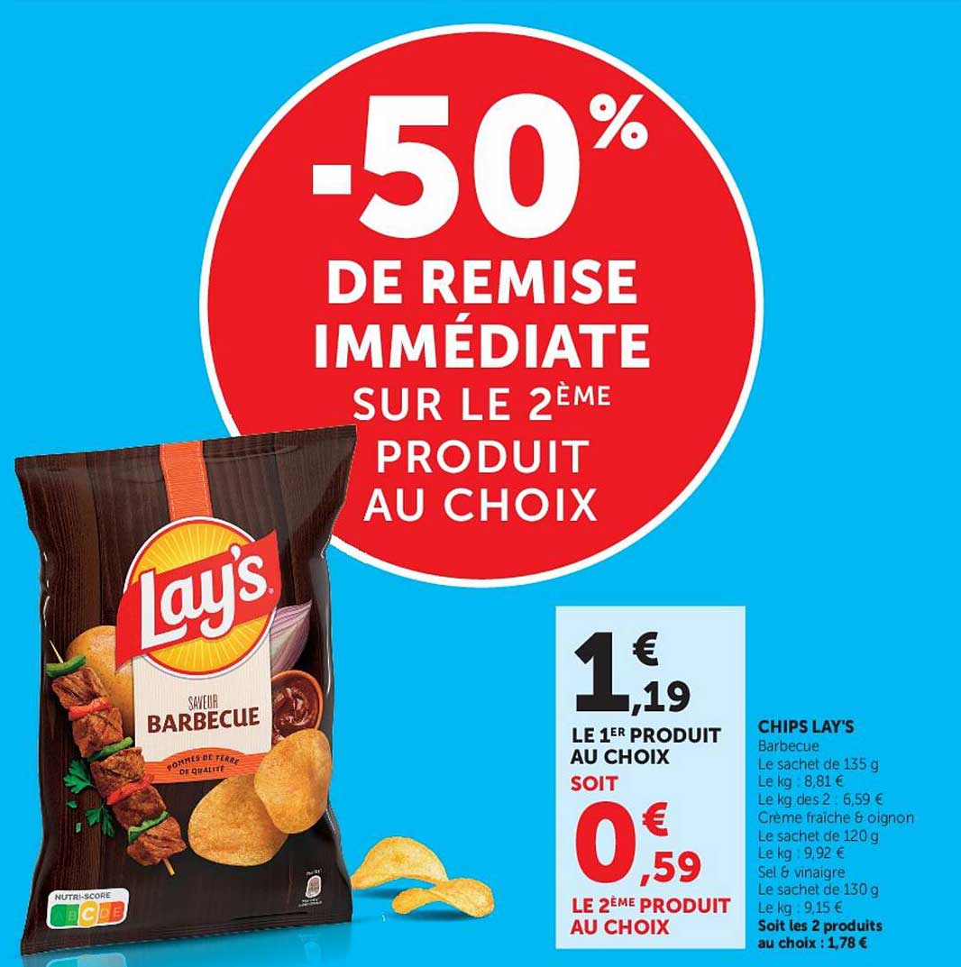 -50% DE REMISE IMMÉDIATE SUR LE 2ÈME PRODUIT AU CHOIX