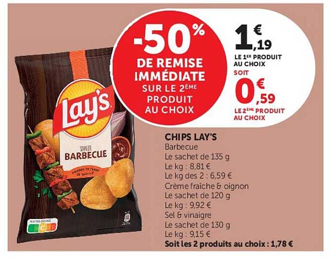 -50% DE REMISE IMMÉDIATE SUR LE 2ÈME PRODUIT AU CHOIX