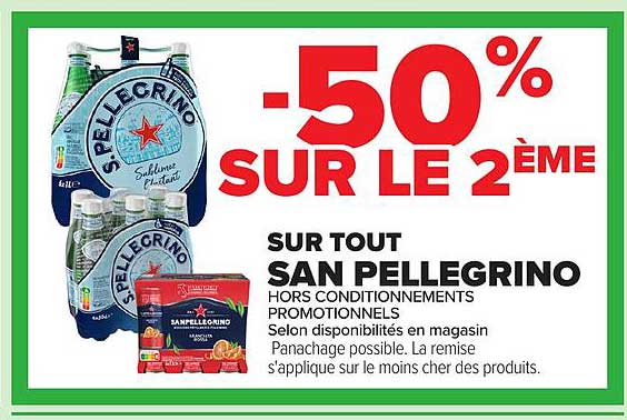 -50% SUR LE 2ÈME SUR TOUT SAN PELLEGRINO