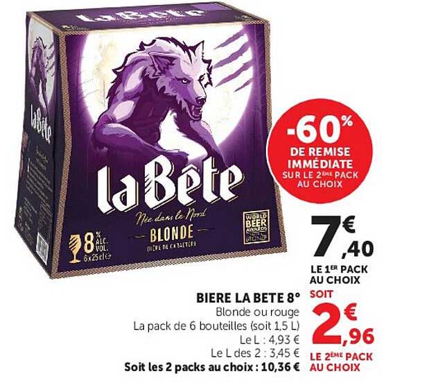 -60% DE REMISE IMMÉDIATE SUR LE 2ÈME PACK AU CHOIX