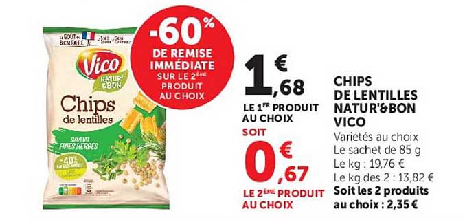-60% DE REMISE IMMEDIATE SUR LE 2ème PRODUIT AU CHOIX