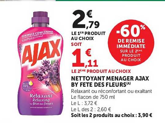 -60% DE REMISE IMMÉDIATE SUR LE 2ÈME PRODUIT AU CHOIX