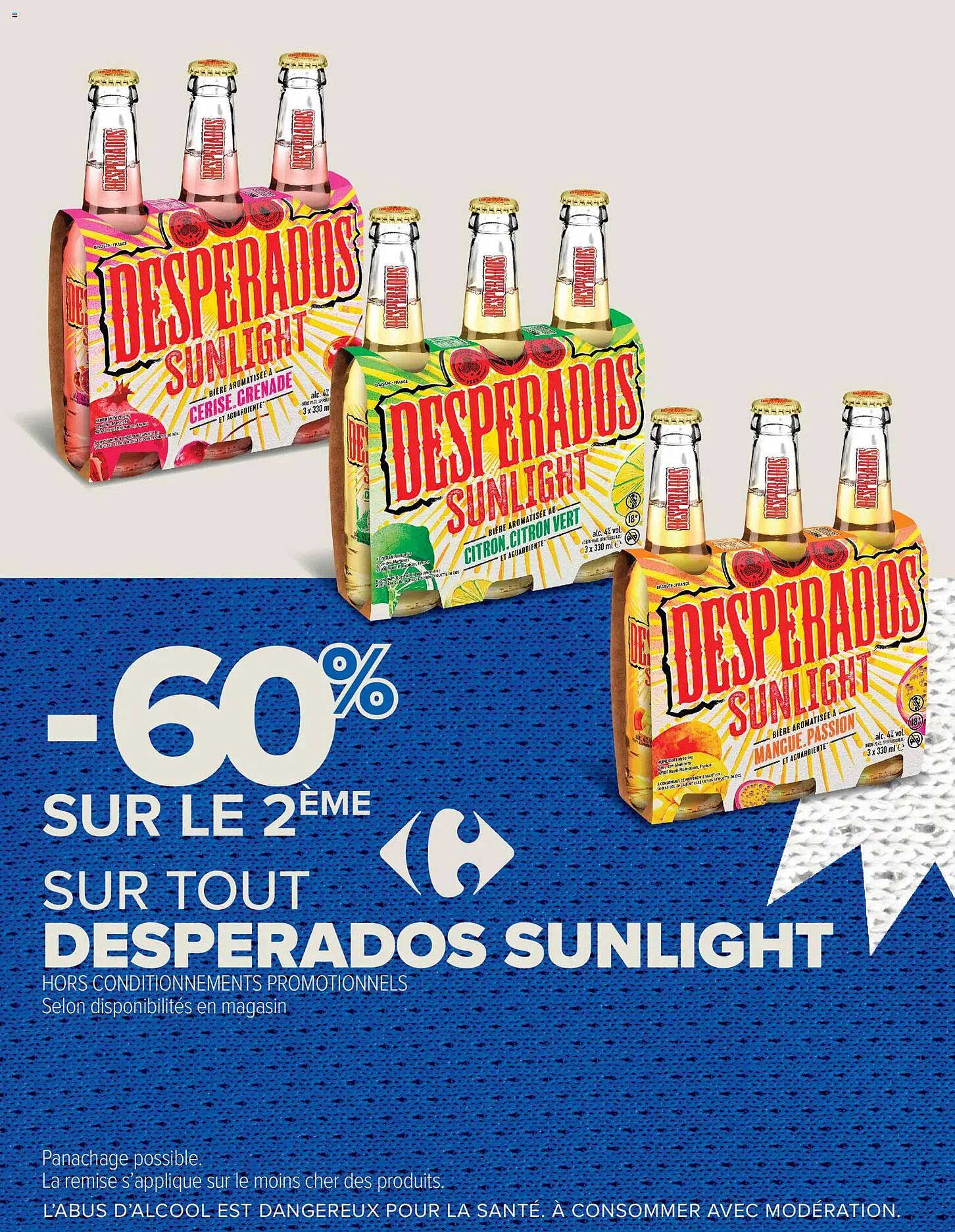 -60% SUR LE 2EME SUR TOUT DESPERADOS SUNLIGHT