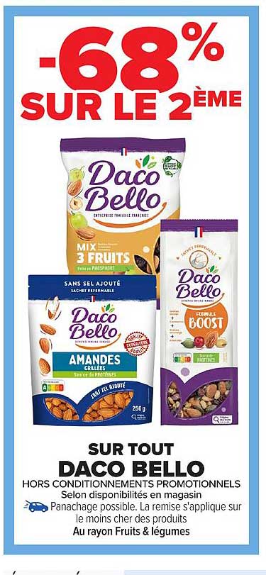 -68% SUR LE 2ÈME SUR TOUT DACO BELLO
