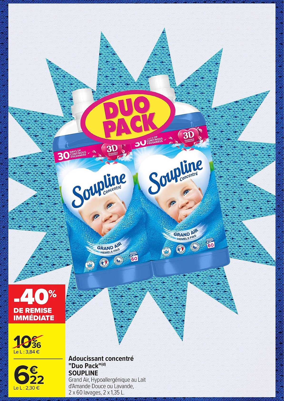 Adoucissant concentré "Duo Pack" SOUPLINE