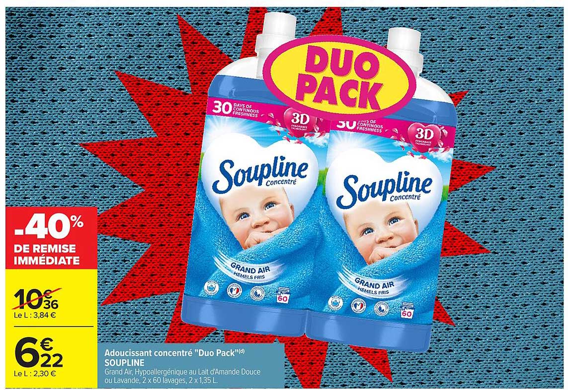 Adoucissant concentré "Duo Pack" SOUPLINE