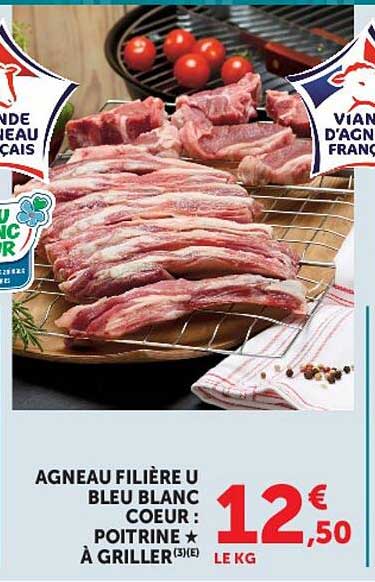 AGNEAU FILIÈRE BLEU BLANC CŒUR : POITRINE À GRILLER