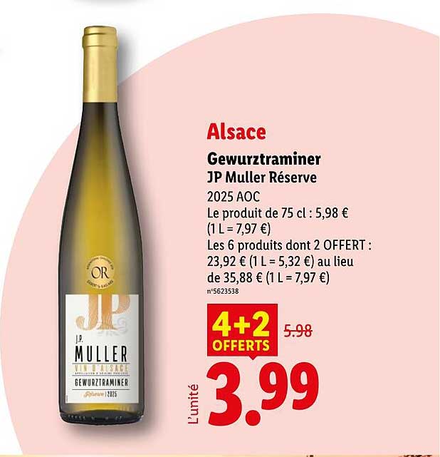Alsace Gewurztraminer JP Muller Réserve