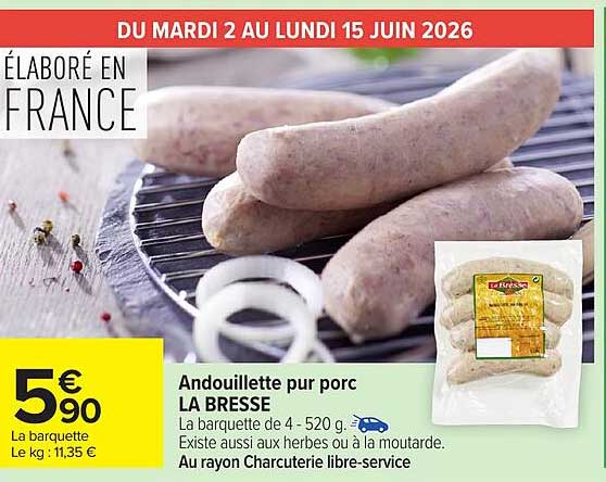 Andouillette pur porc LA BRESSE