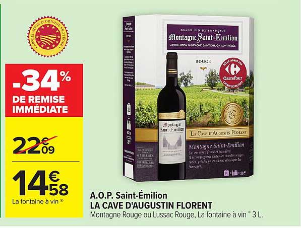 A.O.P. Saint-Emilion LA CAVE D'AUGUSTIN FLORENT