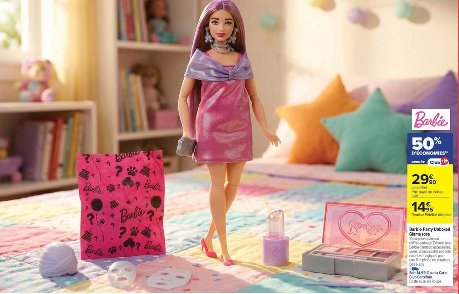 Barbie Party Unboxed Glam rose