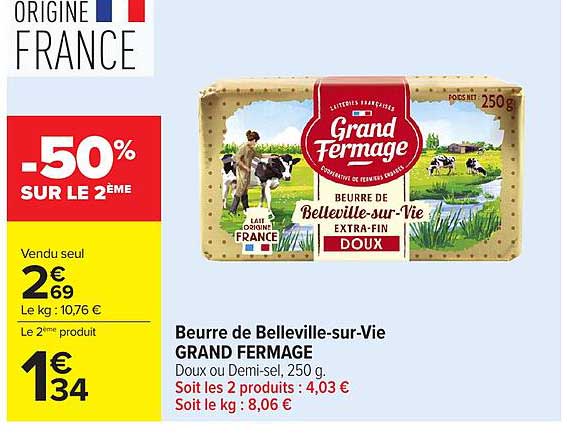Beurre de Belleville-sur-Vie GRAND FERMAGE
