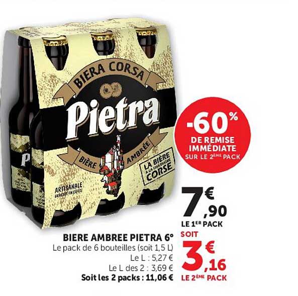 BIERE AMBREE PIETRA 6°