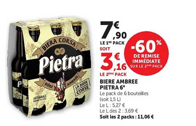 BIERE AMBREE PIETRA 6°