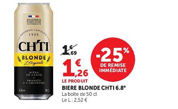 BIERE BLONDE CHTI 6.8°