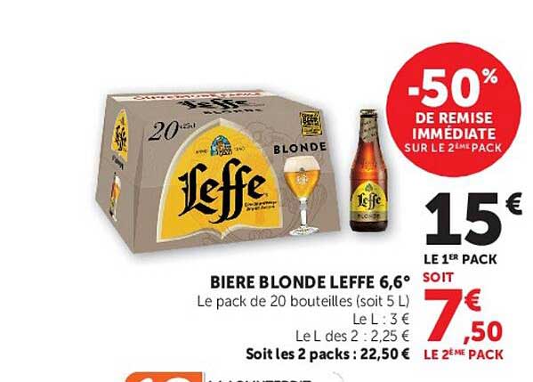 BIERE BLONDE LEFFE 6,6°