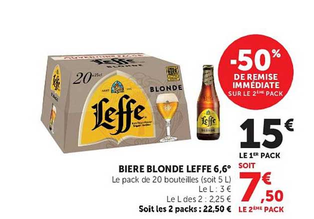 BIERE BLONDE LEFFE 6,6°