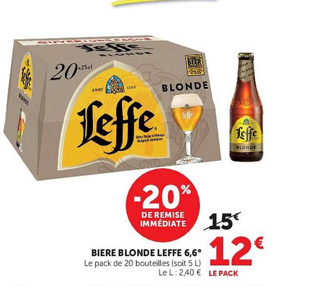 BIERE BLONDE LEFFE 6,6°