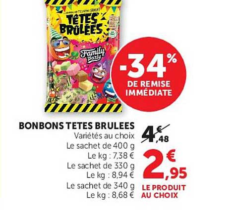 BONBONS TETES BRULEES