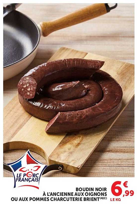 BOUDIN NOIR À L'ANCIENNE AUX OIGNONS OU AUX POMMES CHARCUTERIE BRIEND