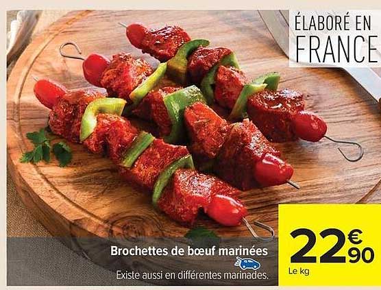Brochettes de boeuf marinées