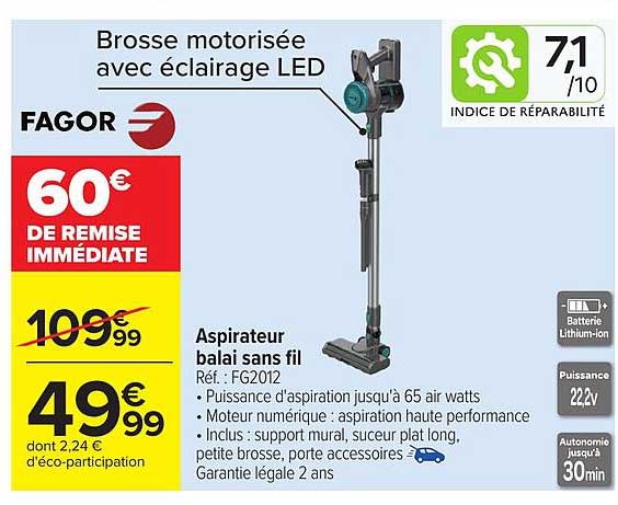 Brosse motorisée avec éclairage LED