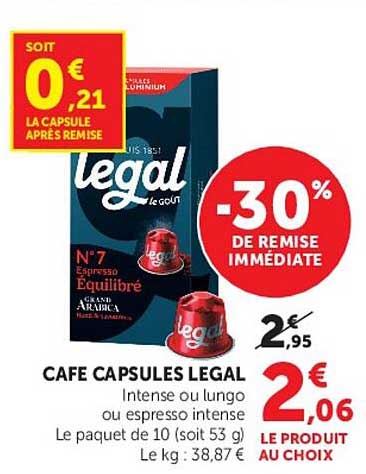 CAFE CAPSULES LEGAL