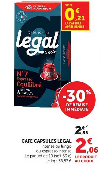 CAFE CAPSULES LEGAL
