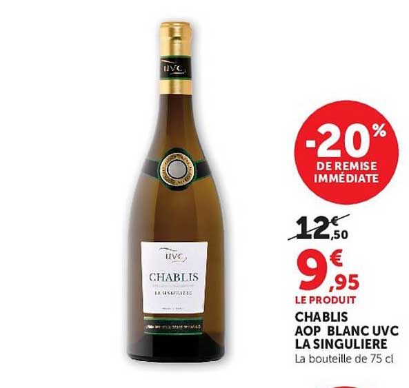 CHABLIS AOP BLANC UVC LA SINGULIERE