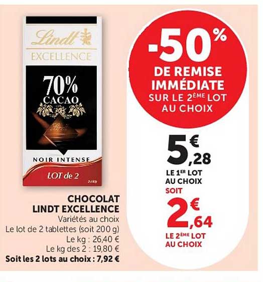 CHOCOLAT LINDT EXCELLENCE