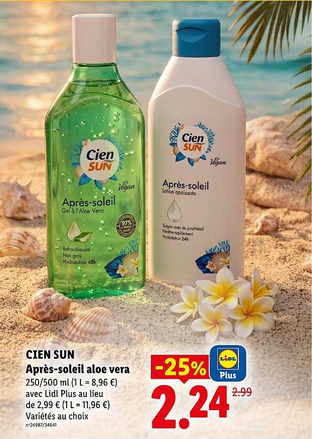 CIEN SUN Après-soleil aloe vera