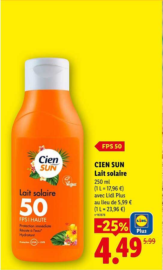 CIEN SUN Lait solaire 250 ml
