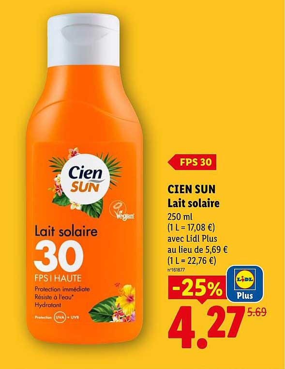 CIEN SUN Lait solaire 250 ml