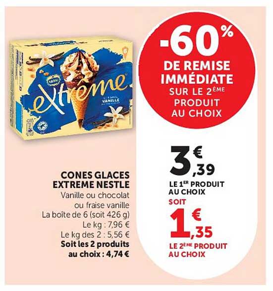 CONES GLACES EXTREME NESTLE