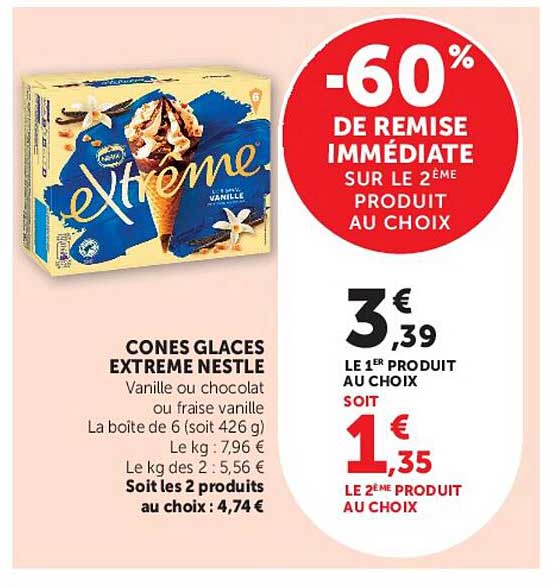 CONES GLACES EXTREME NESTLE