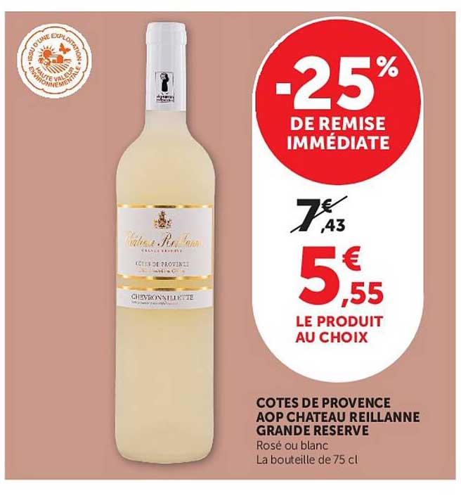 COTES DE PROVENCE AOP CHATEAU REILLANNE GRANDE RESERVE