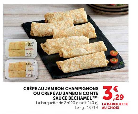 CRÊPE AU JAMBON CHAMPIGNONS OU CRÊPE AU JAMBON COMTE SAUCE BÉCHAMEL(2)