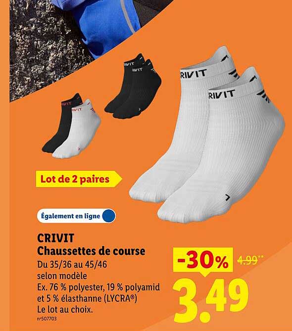 CRIVIT Chaussettes de course