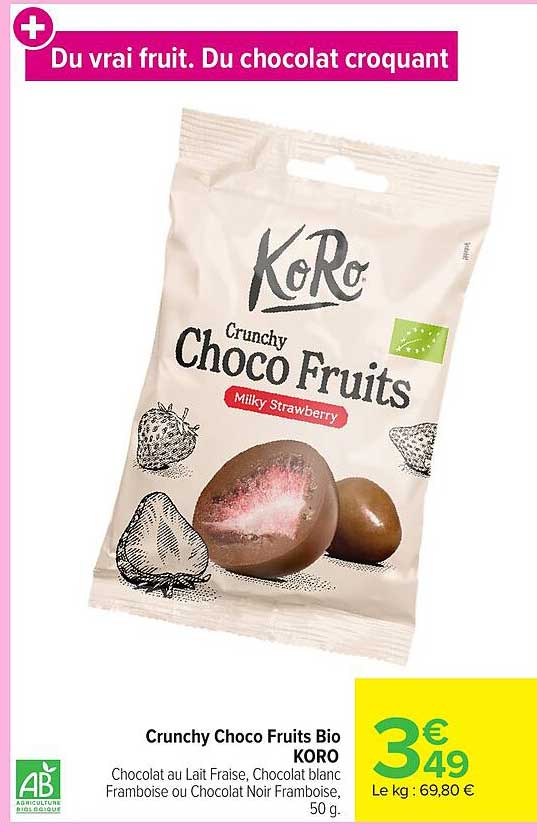 Crunchy Choco Fruits Bio KORO