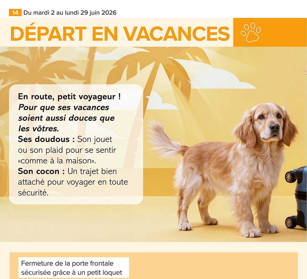 DÉPART EN VACANCES