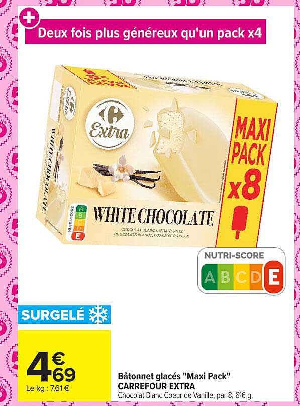 Deux fois plus généreux qu'un pack x4