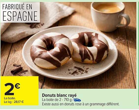 Donuts blanc rayé
